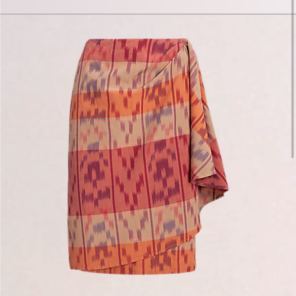 Lauren Ralph Lauren Cotton-Linen Wrap Skirt - Picture 1 of 6